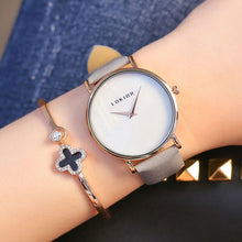 Load image into Gallery viewer, Lokior Luxury Women Watches Rose Gold Stainless Steel Mesh Band Quartz Wrist Watch Fashion Ladies Clock Relogio Feminino--182--