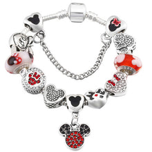 Load image into Gallery viewer, BAOPON A Variety of Design Charm Bracelet with Mickey Enamel Beads Women&amp;Child Glass Fine Bracelet Fit Women Jewelry--173--