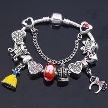 Load image into Gallery viewer, BAOPON A Variety of Design Charm Bracelet with Mickey Enamel Beads Women&amp;Child Glass Fine Bracelet Fit Women Jewelry--173--
