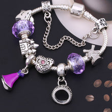 Load image into Gallery viewer, BAOPON A Variety of Design Charm Bracelet with Mickey Enamel Beads Women&amp;Child Glass Fine Bracelet Fit Women Jewelry--173--