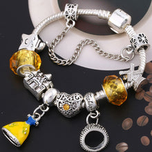 Load image into Gallery viewer, BAOPON A Variety of Design Charm Bracelet with Mickey Enamel Beads Women&amp;Child Glass Fine Bracelet Fit Women Jewelry--173--