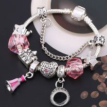 Load image into Gallery viewer, BAOPON A Variety of Design Charm Bracelet with Mickey Enamel Beads Women&amp;Child Glass Fine Bracelet Fit Women Jewelry--173--
