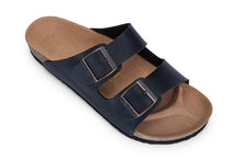 Load image into Gallery viewer, Xiaying Smile New Style Solid Color Genuine Leather Sandals Classics Double Buckle Beach Shoes Fashion Casual Soft Flat Slippers--85--