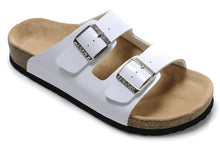 Load image into Gallery viewer, Xiaying Smile New Style Solid Color Genuine Leather Sandals Classics Double Buckle Beach Shoes Fashion Casual Soft Flat Slippers--85--
