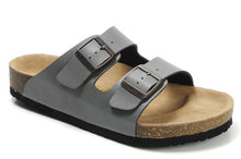 Load image into Gallery viewer, Xiaying Smile New Style Solid Color Genuine Leather Sandals Classics Double Buckle Beach Shoes Fashion Casual Soft Flat Slippers--85--