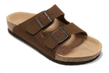 Load image into Gallery viewer, Xiaying Smile New Style Solid Color Genuine Leather Sandals Classics Double Buckle Beach Shoes Fashion Casual Soft Flat Slippers--85--