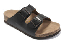 Load image into Gallery viewer, Xiaying Smile New Style Solid Color Genuine Leather Sandals Classics Double Buckle Beach Shoes Fashion Casual Soft Flat Slippers--85--