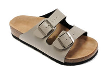 Load image into Gallery viewer, Xiaying Smile New Style Solid Color Genuine Leather Sandals Classics Double Buckle Beach Shoes Fashion Casual Soft Flat Slippers--85--