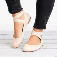 Load image into Gallery viewer, MCCKLE Women Flat Shoes Fashion Gladiator Summer Low Heel For Woman Elastic Band Shoe Rome Style Flats Casual Female Footwear--75--