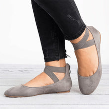 Load image into Gallery viewer, MCCKLE Women Flat Shoes Fashion Gladiator Summer Low Heel For Woman Elastic Band Shoe Rome Style Flats Casual Female Footwear--75--