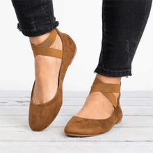 Load image into Gallery viewer, MCCKLE Women Flat Shoes Fashion Gladiator Summer Low Heel For Woman Elastic Band Shoe Rome Style Flats Casual Female Footwear--75--